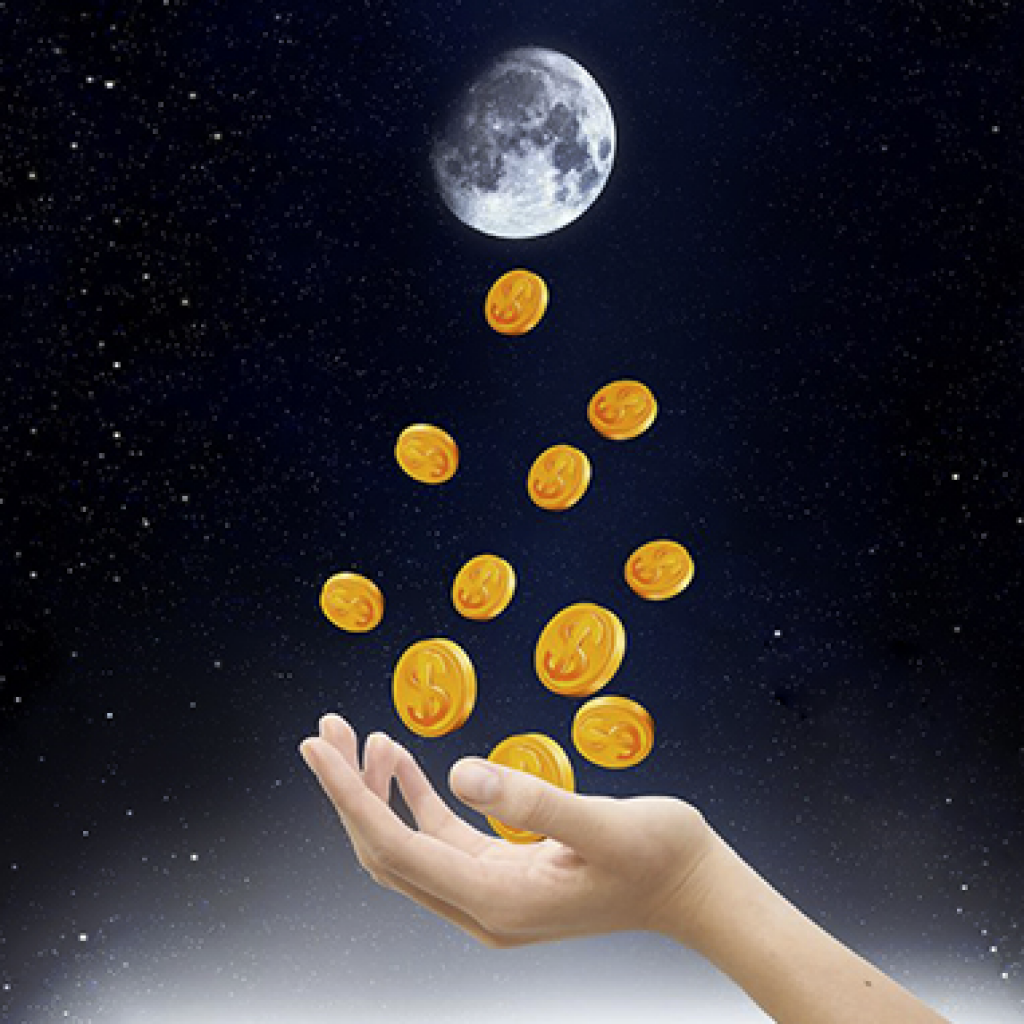 קונספירציה פולחנית של ירח חדש למזל כסף.  טקסים למשיכת כסף יכולים להיעשות בירח החדש ולא רק.  אנו גובים כסף באנרגיה של הירח החדש